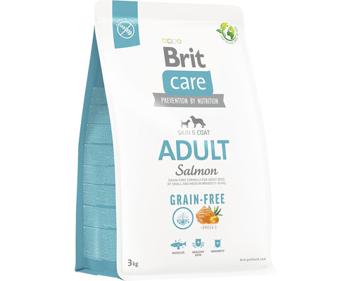 Granule pro psy Brit Care Dog Grain-free Adult 3 kg Brit Care Adult Salmon suché krmivo pro psy, balení 3 kg
