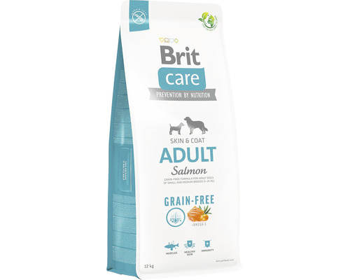 Granule pro psy Brit Care Dog Grain-free Adult 12 kg Brit Care Adult Salmon suché krmivo pro psy, 12 kg, receptura bez obilovin