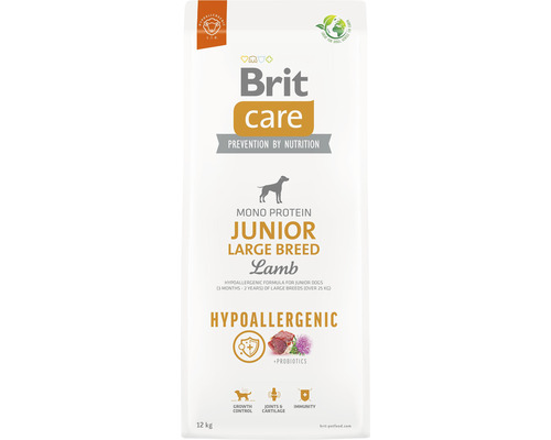 Brit Care Junior Large Breed jehněčí krmivo pro psy, 12 kg
