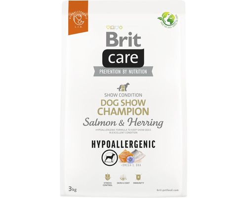 Brit Care krmivo pro výstavní psy s lososem a sleděm, 3 kilogramy