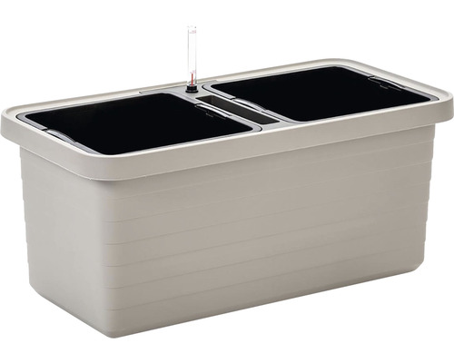 Truhlík se dvěma vložkami pro rostliny a teploměrem