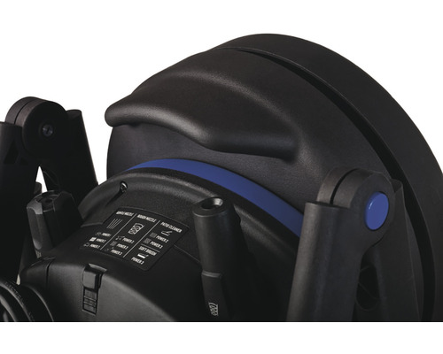 Detailní pohled na vysokotlaký čistič s různými možnostmi trysek a úrovněmi výkonu