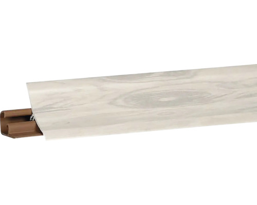 Těsnící PVC lišta LB 23 3000 x 23 x 23 mm Olej perlový Podlahová lišta se vzhledem dřeva a hnědým nosným profilem
