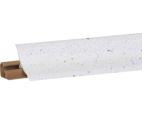 Těsnící PVC lišta LB 23 3000 x 23 x 23 mm Jiskra bílá Plastový ukončovací profil s dekorem