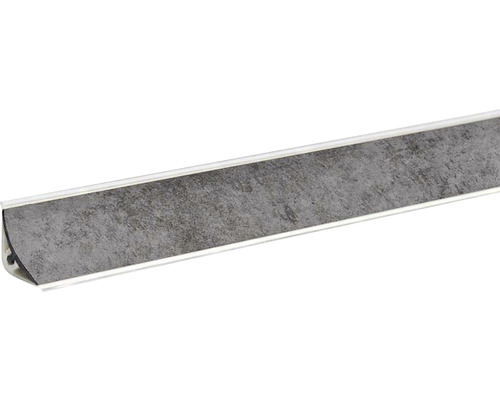 Těsnící PVC lišta LB 15 3000 x 13,4 x 13,4 mm Beton Dekorační lišta pro zakončení stěn