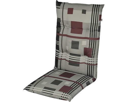 Polstr na židli a křeslo s vysokou opěrkou 119 x 48 x 6 cm Doppler LIVING 2914 Polstrovaný podsedák na zahradní židli s geometrickým vzorem