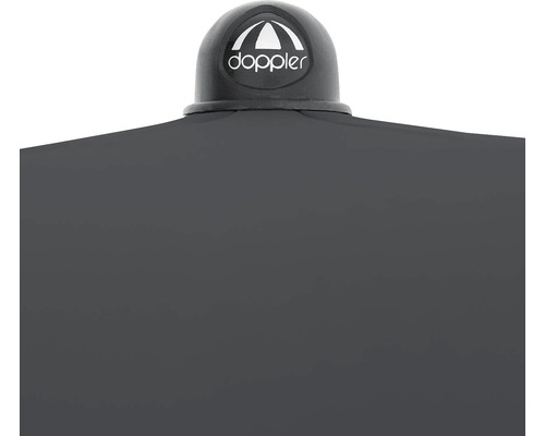 Logo Doppler na slunečníku