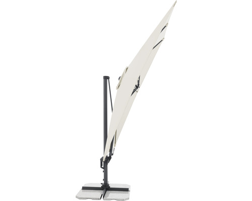 Boční zahradní slunečník se základnou