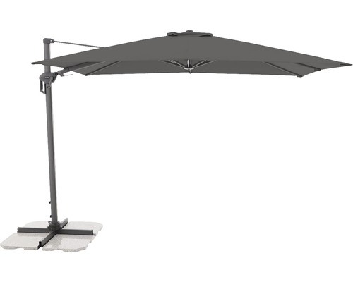 Slunečník s boční nohou Doppler ACTIVE Green Edition 310 x 210 cm antracit Výkyvný slunečník s podstavcem pro venkovní použití