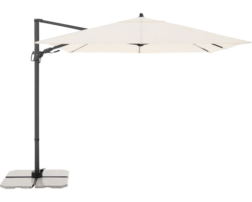 Závěsný slunečník s kamennou základnou pro zahradu