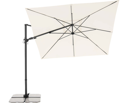 Obdélníkový zahradní slunečník se stojanem