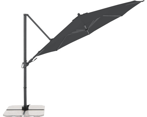 Výkyvný slunečník s betonovým podstavcem do zahrady