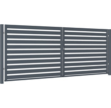 Brána POLARGOS Safir Element 400 x 150 cm dvoukřídlá stavebnicové provedení 7024 grafitová šedá-thumb-2