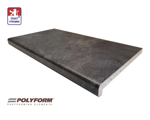 Parapet vnitřní na míru Polyform 500 x 500 - 3999 mm mramor štípaný Dekorativní deska se zaoblenou hranou
