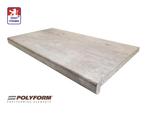 Parapet vnitřní na míru Polyform 400 x 500 - 3999 mm beton nature Betonový schod pro venkovní schody