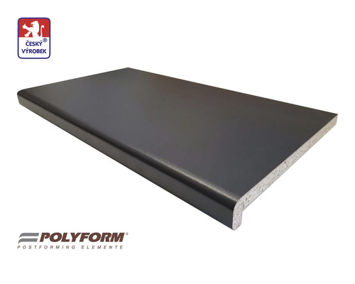 Parapet vnitřní na míru Polyform 350 x 500 - 3999 mm antracit Postformingový prvek