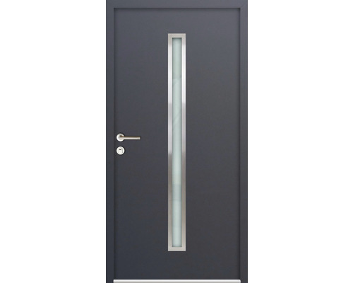 Vchodové dveře vedlejší Steel Standart 01 1000 x 2100 mm levé antracit