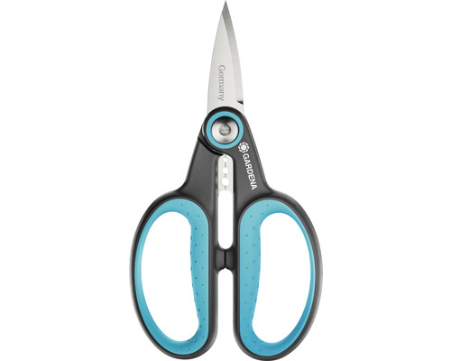 Nůžky na rostliny Gardena s ocelovými čepelemi a plastovými rukojeťmi