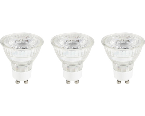 LED žárovka PAR16/PAR51 GU10 / 4,9 W ( 64 W ) 450 lm 6500 K čirá bal. - 3 ks Sada tří žárovek GU10