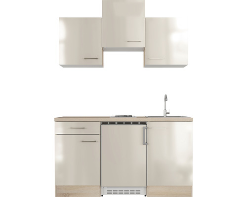 Kompaktní kuchyňská linka s dřezem, baterií, spodními a horními skříňkami