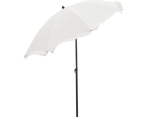 Slunečník s kovovou tyčí a vlnitým okrajem