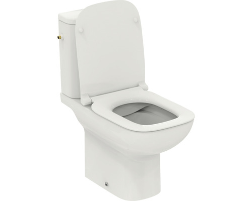 Stojící WC s nádržkou a otevřeným záchodovým prkénkem