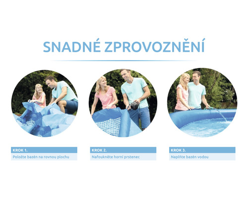 Návod na sestavení bazénu ve třech krocích