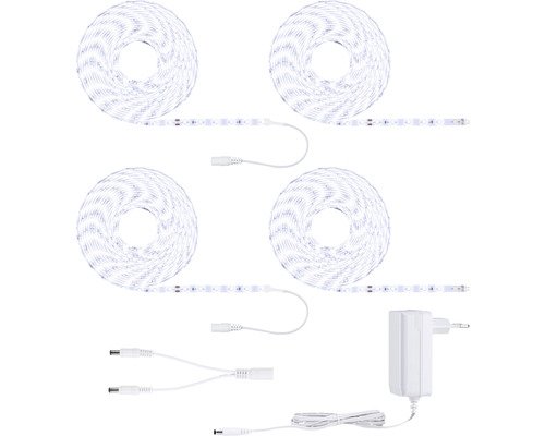 LED pásek s napájením a konektory