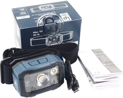 LED čelovka s obalem a návodem k použití