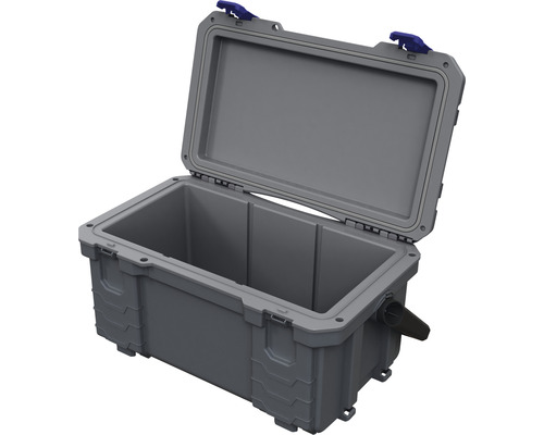 Otevřený šedý chladicí box