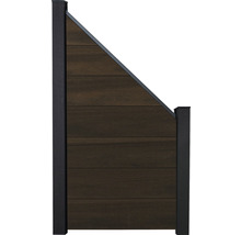 Dřevěný plotový dílec se zkosenou horní hranou pro zahradu