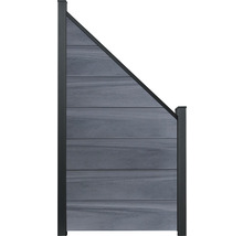 Šedý plot se zkosením