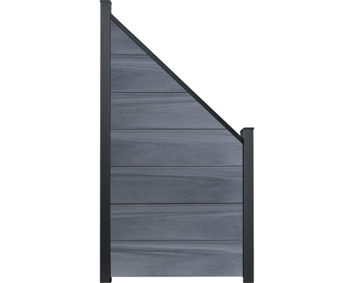 BPC Koncový prvek GroJa Flex Grande Šedý plot se zkosením