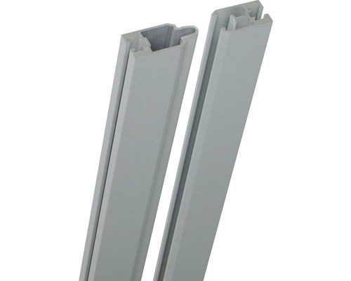 Dva šedé plastové profily