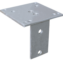 Patka sloupku z pozinkované oceli s čtvercovou deskou a otvory pro upevnění