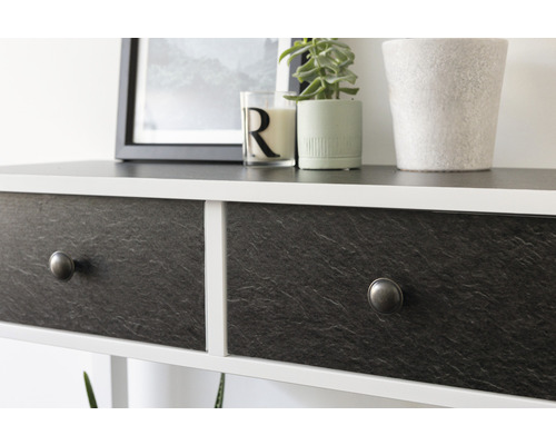 Konzole se dvěma zásuvkami a knoflíkovými úchyty