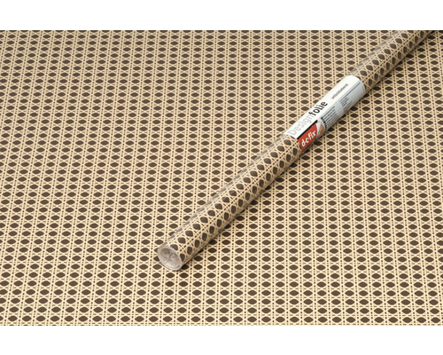 Dekorační fólie s ratanovým vzorem a logem de-fix.