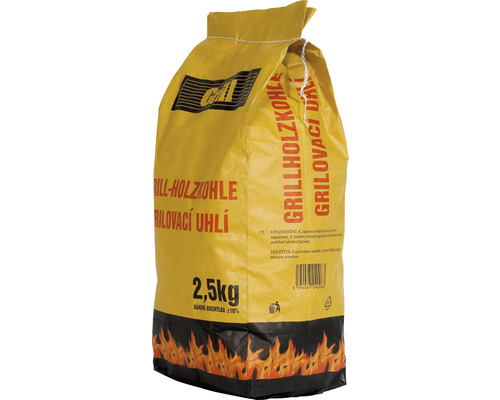 Sáček grilovacího dřevěného uhlí s obsahem 2,5 kilogramu
