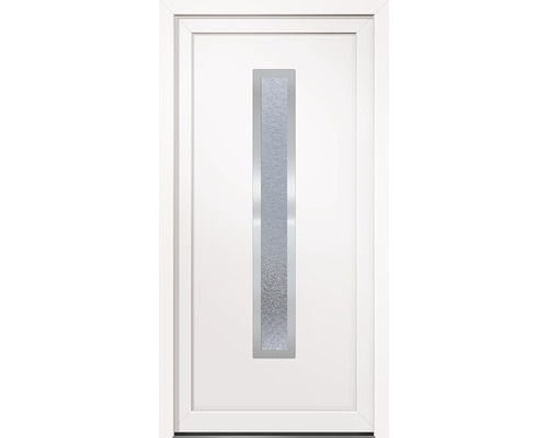 Bílé vchodové dveře se skleněnou výplní