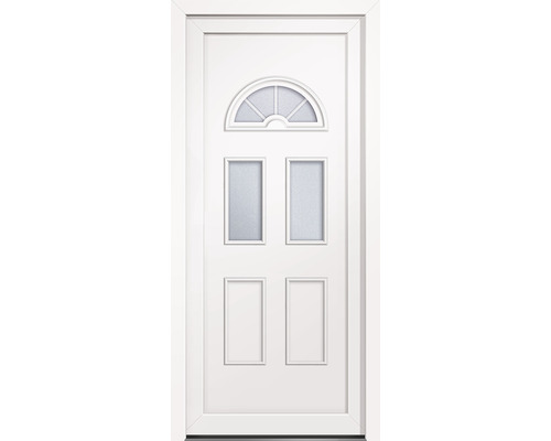 Bílé dveře se skleněnými výplněmi