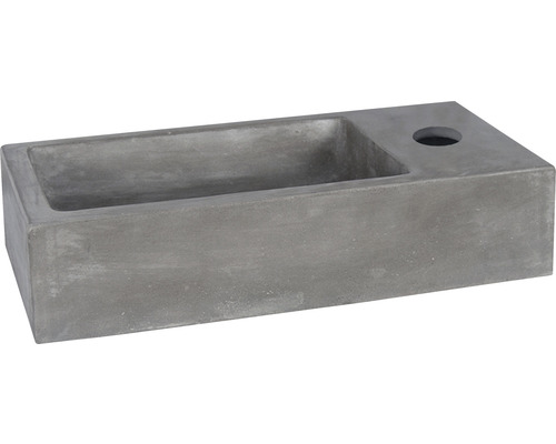 Obdélníkové umyvadlo na desku z betonu