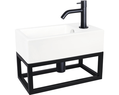 Koupelnový nábytek s umývátkem Differnz HURA L bílá/černá 26,5 x 40 x 22 cm 38.006.12