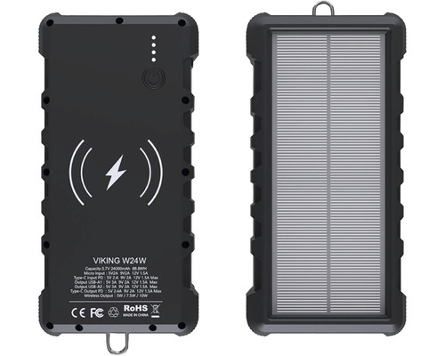 Solární powerbanka VIKING W24W 24000mAh