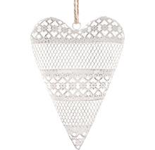 Dekorativní kovové srdce se šňůrkou k zavěšení
