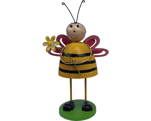 Včela s květinou kovová 35 cm