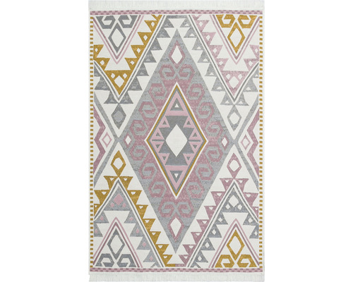 Kusový oboustranný koberec Arya 08 pink/yellow 60x90 cm