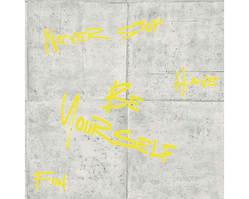 Vliesová tapeta 103319026 Graffiti 10,05x0,53 m Tapeta s nápisy Never Stop, Have, Be Yourself a Fun