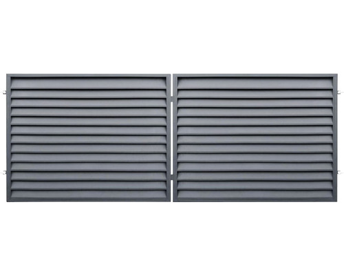 Dvoukřídlá brána s lamelami do zahrady