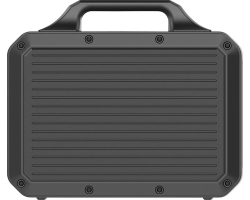 Černý kufrík na nářadí s rukojetí