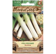 Balení semen podzimního pórku značky Moravo Seed